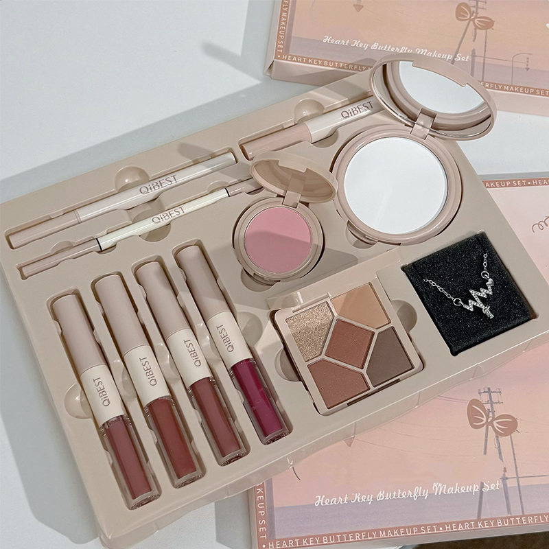 Beauty Book Makeup Kit - QIBEST 4 Kleuren Dubbelzijdige Lip Glaze,