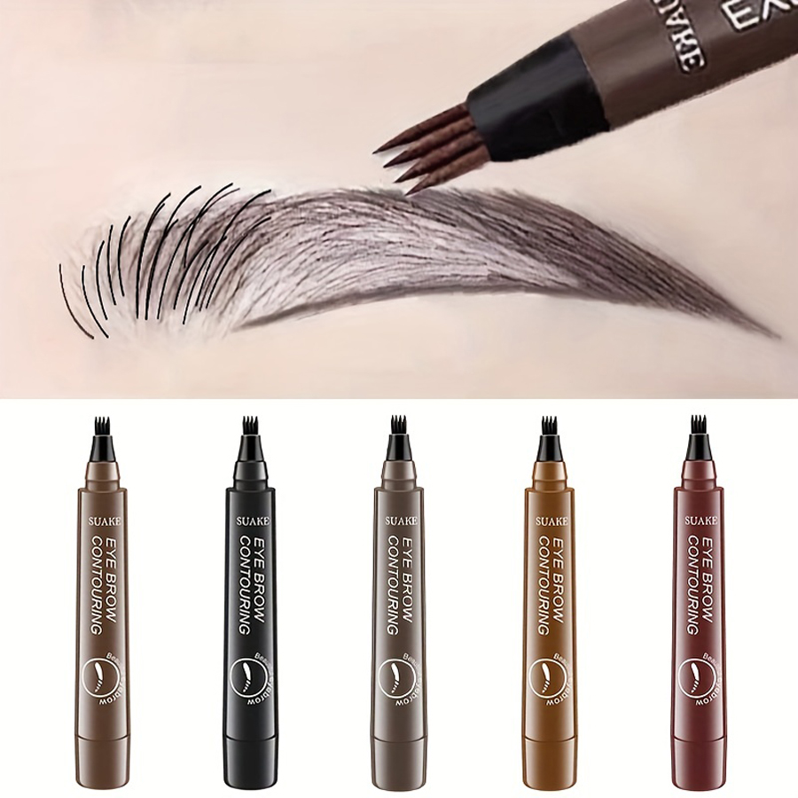 Eyebrow Pomade Pencil - Waterdichte Wenkbrauwpen, Microblading Wenkbrauwpotlood Met 4