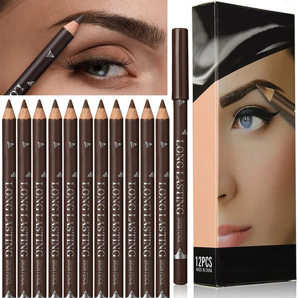 Eyebrow Pomade Pencil - 6/12 stuks wenkbrauwpotlood waterdicht professionele vrouwen