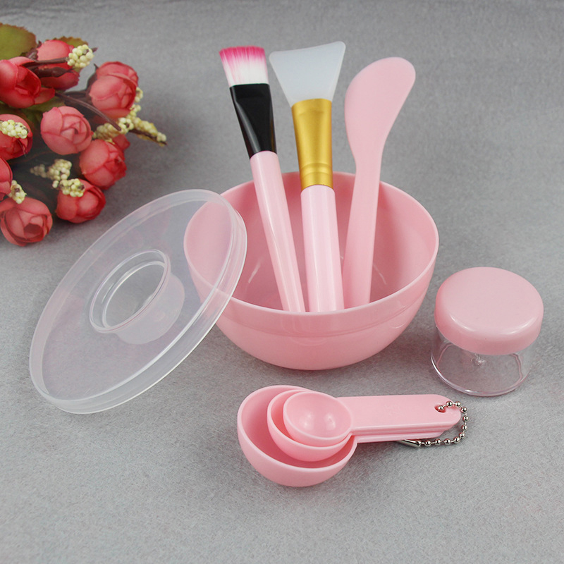 Woman Beauty Makeup - Gezichtsborstel, masker, kom, lepel, set, maskerborstel,