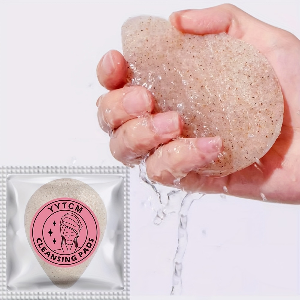 Kiss Beauty Makeup Remover - Walnootzaad Konjac gezichtsspons, natuurlijke reinigingsbladerdeeg voor