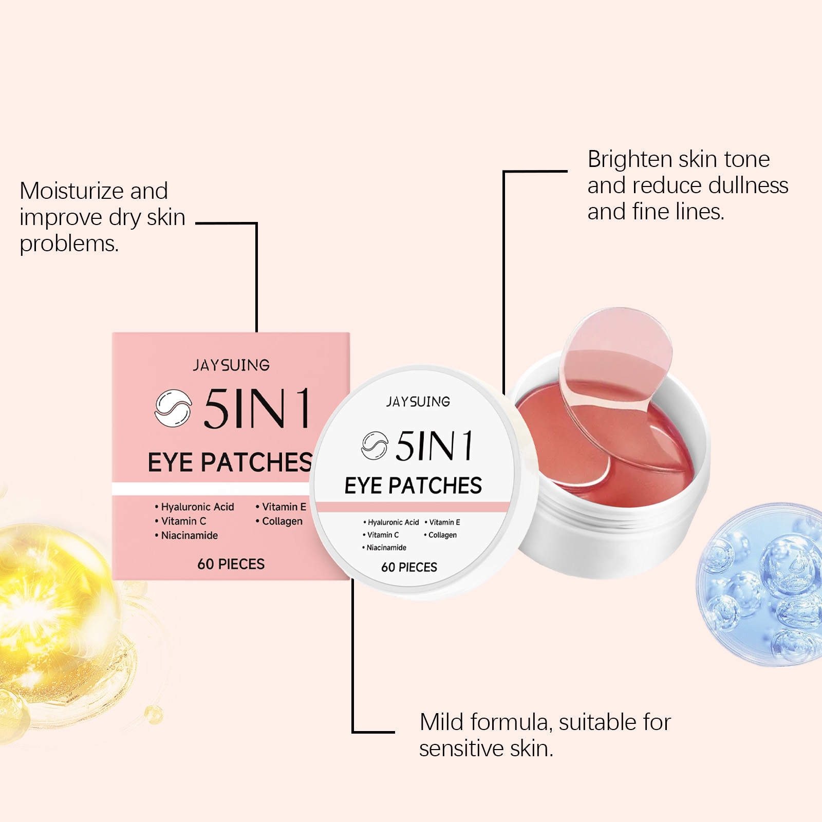 JAYSUING 5-in-1 Onderoogpatche - Collagen Eye Patch recensie en prijs