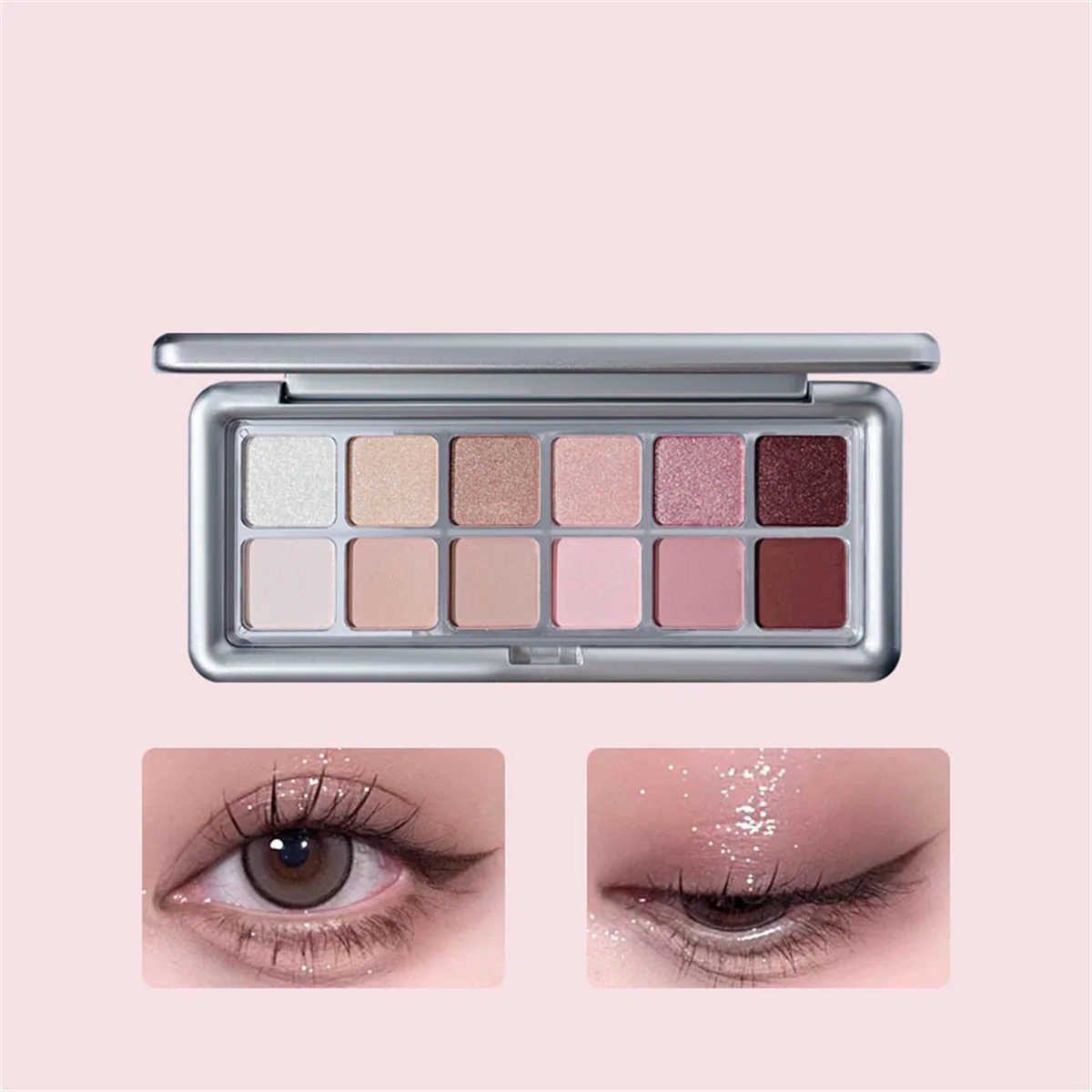 12-kleuren oogschaduwplaat mat - Beauty Book Makeup Kit recensie en prijs