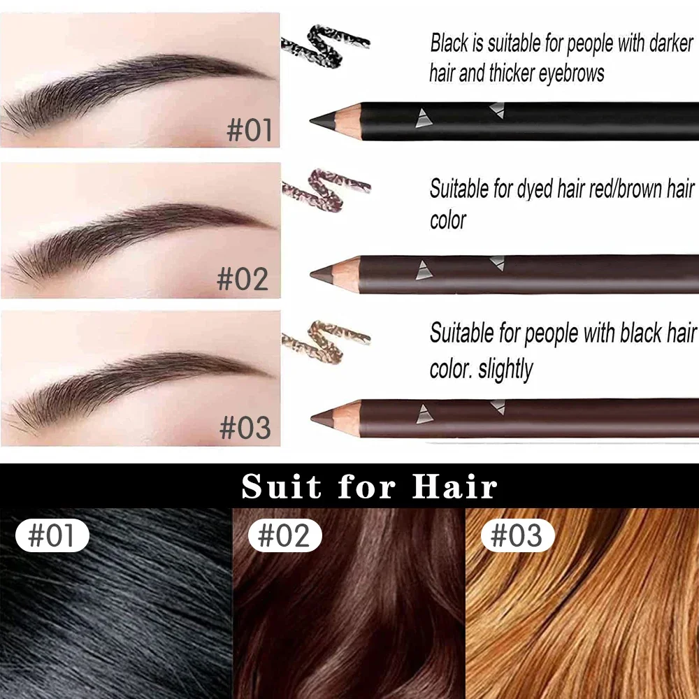 6/12 stuks wenkbrauwpotlood wa - Eyebrow Pomade Pencil recensie en prijs