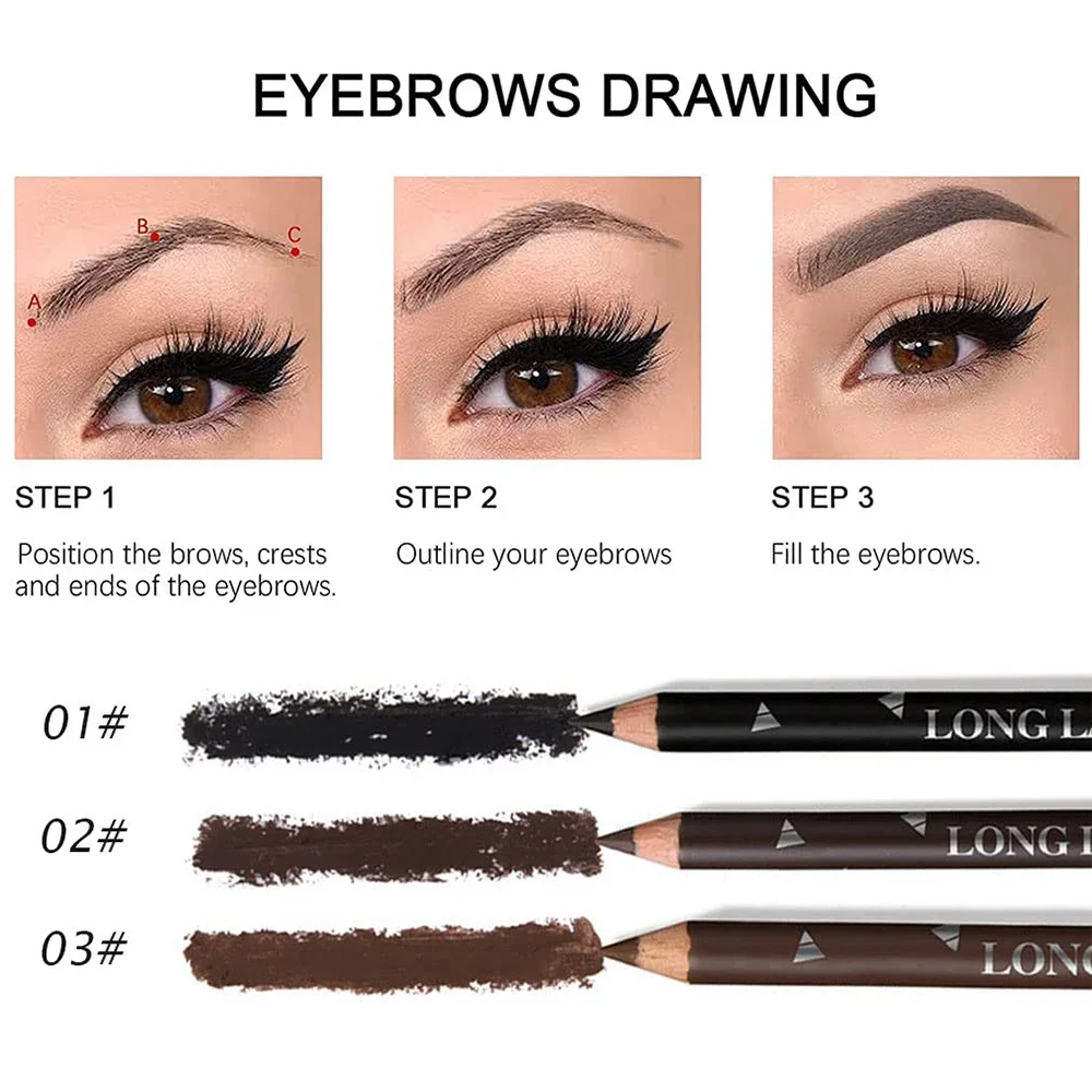 6/12 stuks wenkbrauwpotlood wa - Eyebrow Pomade Pencil recensie en prijs