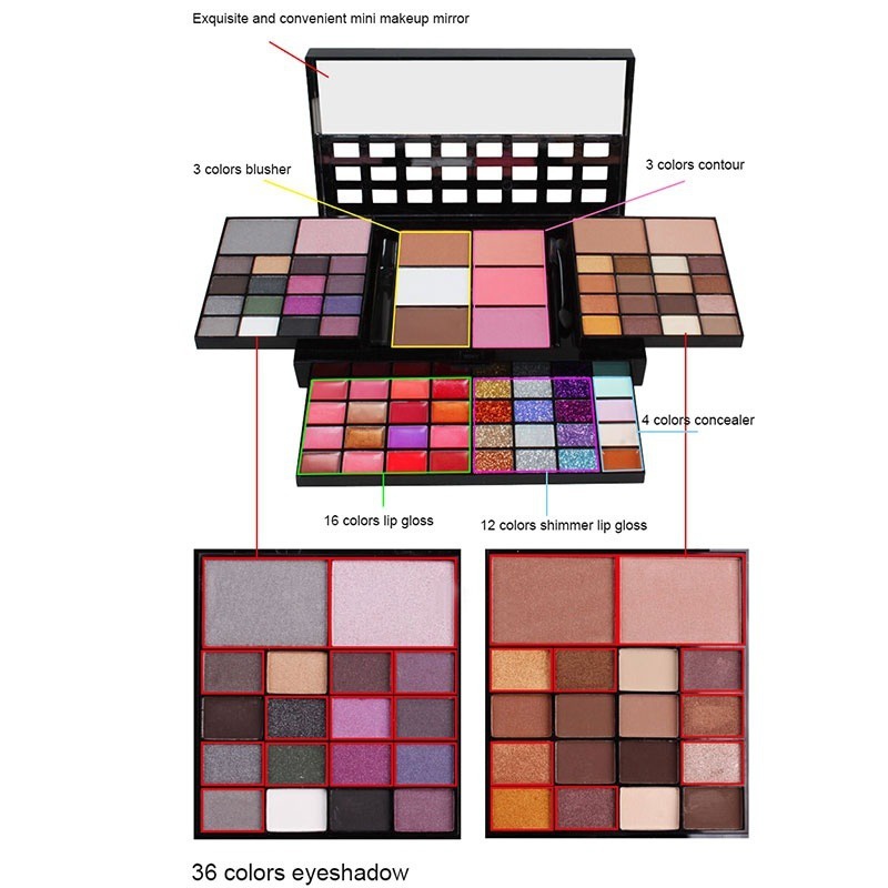 40/74/78 Kleuren Glitter Oogsc - Beauty Book Makeup Kit recensie en prijs